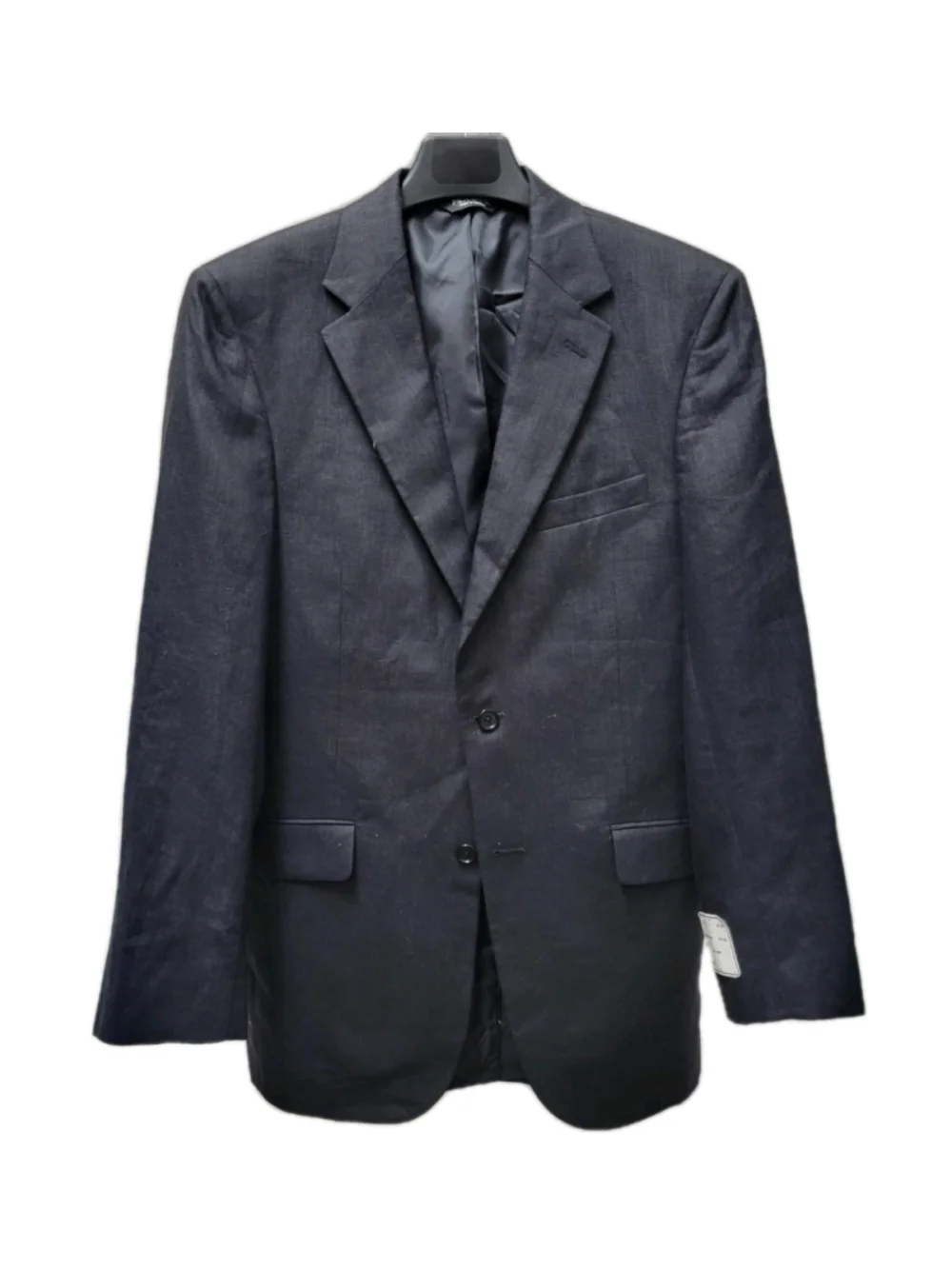 JoS A Bank Men Black Spring Weight 2-Button Center-Vent 100% Linen Jacket 38L
